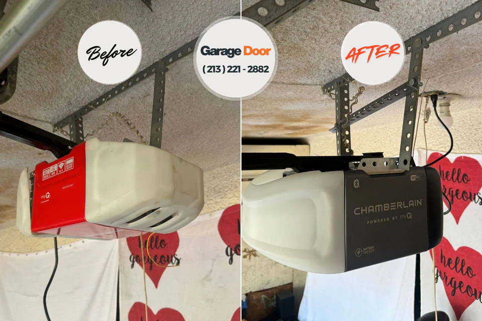 Before and after: garage door repair 60010